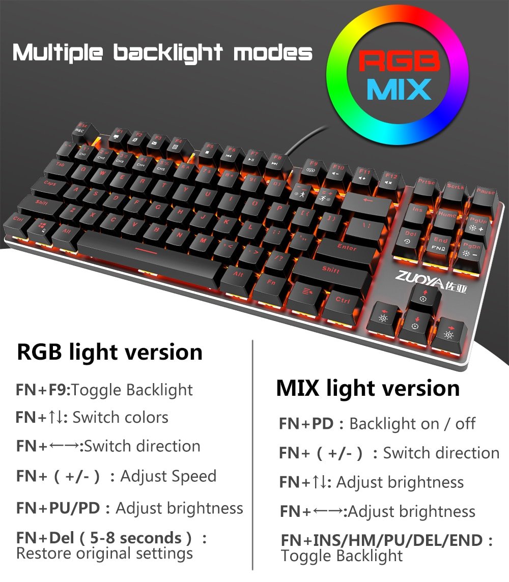 Multi-colored Mechanical Keyboard